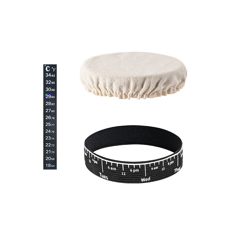 Capac din bumbac gros pentru borcane din sticlă, capac textil reutilizabil, protecție praf, etichetă termocromă cu schimbare de culoare, cu bandă elastică