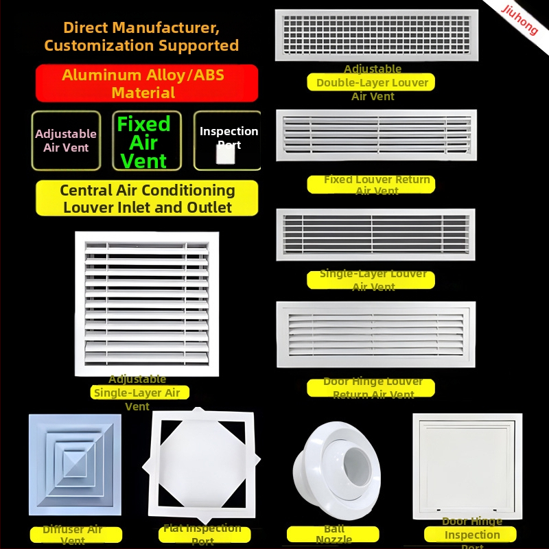 Ieșire de aer ABS liniară personalizată pentru peretele exterior – respirabilă, rezistentă la ploaie și praf, ventilație din aliaj de aluminiu