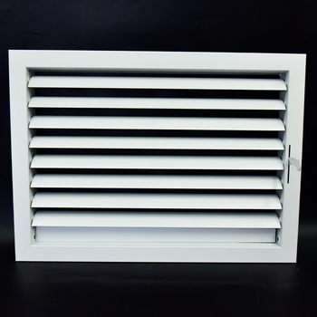 Orificiu de aer din aluminiu cu lamele pentru ventilație, protecție la ploaie, comutator cu legătură manuală