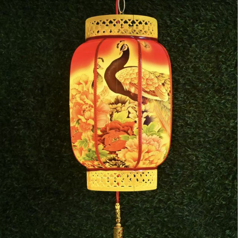 Felinar exterior din piele de oaie, felinare chineze impermeabile, felinare antice în formă de pepene de iarnă, decor pentru orașul antic