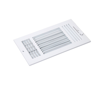 Ventilație metalică cu lamele, 3 căi, pentru tavan