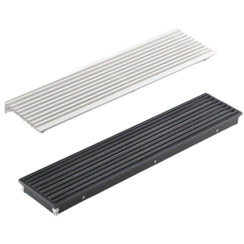 Grilă decorativă pentru ventilația centrală a climatizării, impermeabilă la ploaie, lamele din aliaj de aluminiu, strat unic