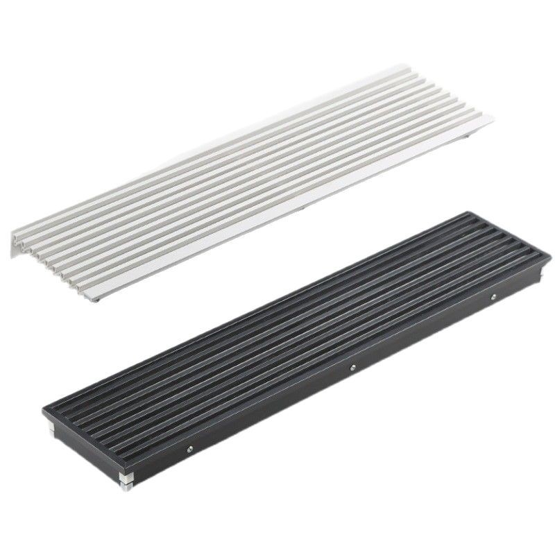 Grilă decorativă pentru ventilația centrală a climatizării, impermeabilă la ploaie, lamele din aliaj de aluminiu, strat unic