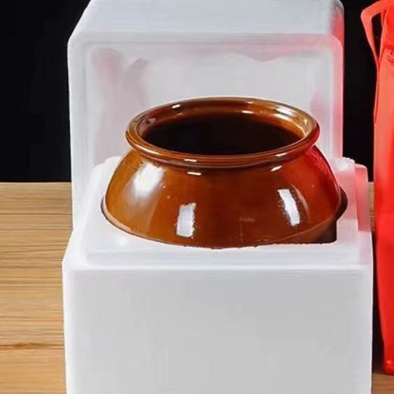 Set retro de vase din lut pentru supă de pui, cu ambalaj premium