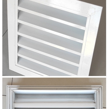 Ventilație cu lamele din aluminiu pentru pereți exteriori, grilă rezistentă la ploaie, gură de ventilație pentru unitatea exterioară a aerului condiționat, cu port de inspecție