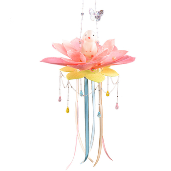 Felinar Lotus pentru Festivalul Dragon Boat, kit de materiale pentru activități pentru copii, accesorii foto DIY în stil chinezesc, cu aer antic