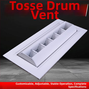 Ventil ABS în formă de tambur, gură de aer din aliaj de aluminiu, dreptunghiulară