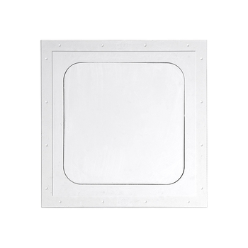 Rongpai capac de acces pentru tavan din gips-carton, stil european, formă arcuită, margine din aluminiu dublă, colțuri rotunjite