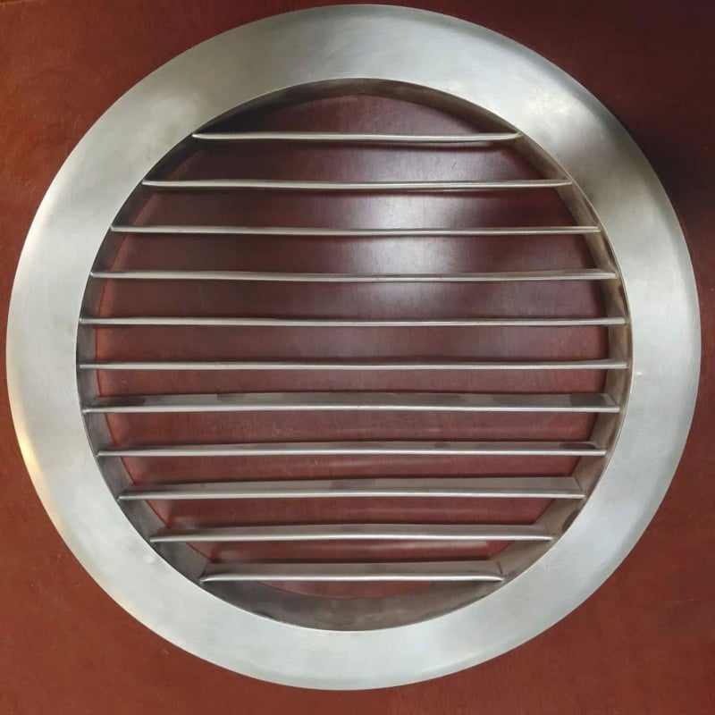 Ventilație circulară personalizată din oțel inoxidabil 304, lamelă într-un singur rând