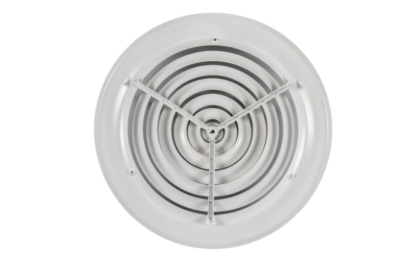 Difuzor circular de aer din metal, din fier sau aliaj de aluminiu