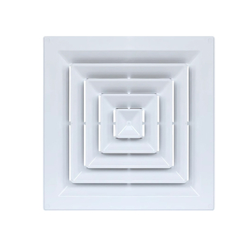 Difuzor pătrat pentru aer condiționat central, ABS și aliaj de aluminiu, ventilație de tavan