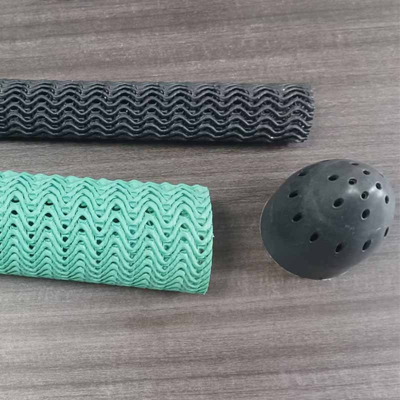 Tubă de drenaj cu două straturi, acoperită cu țesătură, rigidă și permeabilă, plasă PE ondulată, flux drept