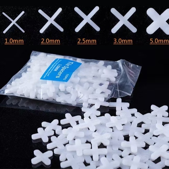 Sistem de nivelare a plăcilor ceramice cu cruci 2 mm și 2,5 mm, clipsuri din plastic pentru rosturi