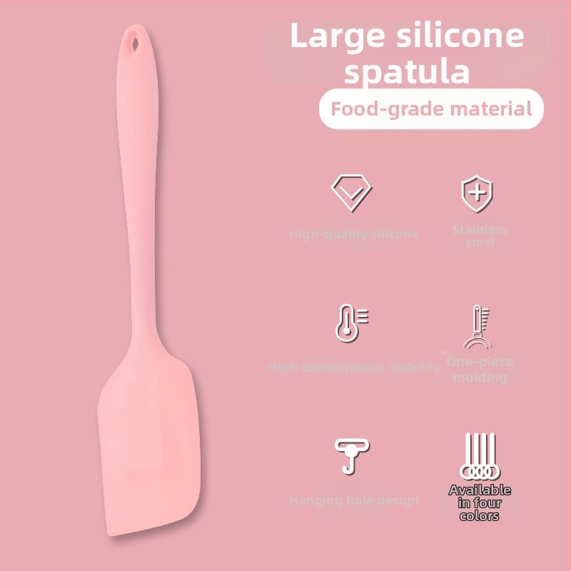 Spatulă din silicon integrată, rezistentă la temperaturi înalte, spatulă pentru cremă de tort, unealtă de coacere și amestecare