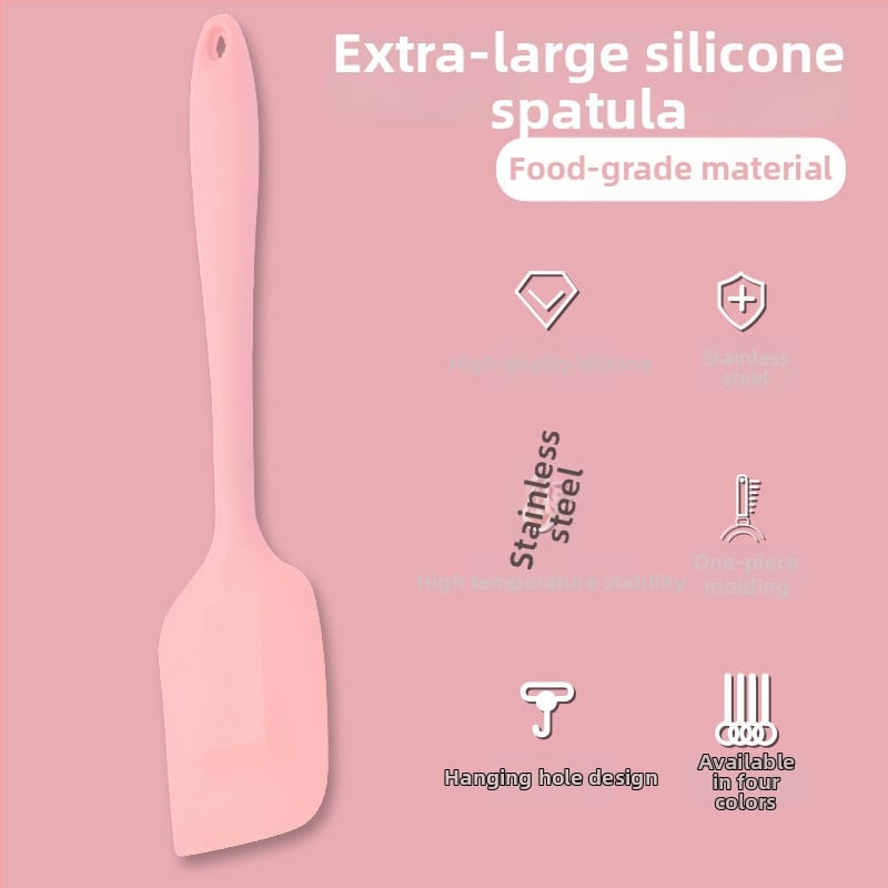 Spatulă din silicon integrată, rezistentă la temperaturi înalte, spatulă pentru cremă de tort, unealtă de coacere și amestecare