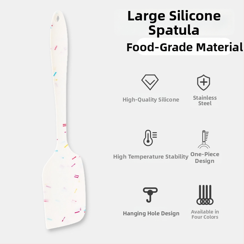 Spatulă din silicon integrată, rezistentă la temperaturi înalte, spatulă pentru cremă de tort, unealtă de coacere și amestecare