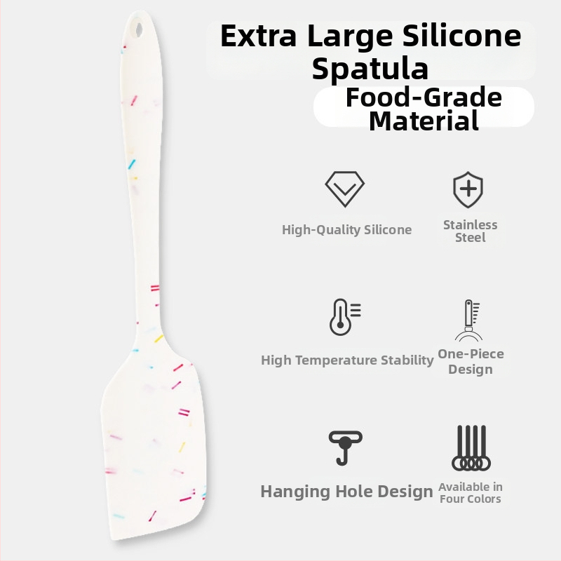 Spatulă din silicon integrată, rezistentă la temperaturi înalte, spatulă pentru cremă de tort, unealtă de coacere și amestecare