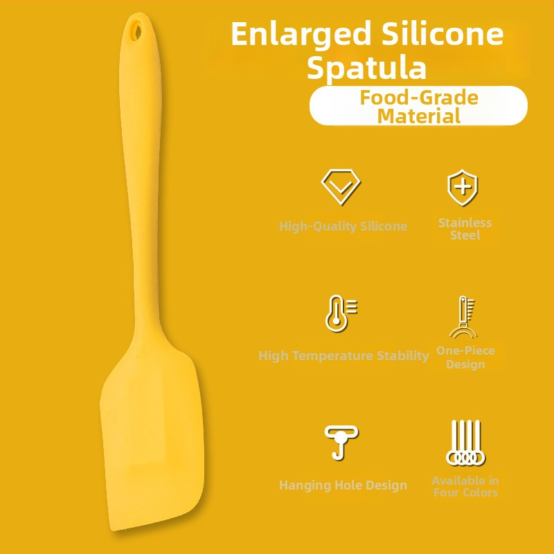 Spatulă din silicon integrată, rezistentă la temperaturi înalte, spatulă pentru cremă de tort, unealtă de coacere și amestecare