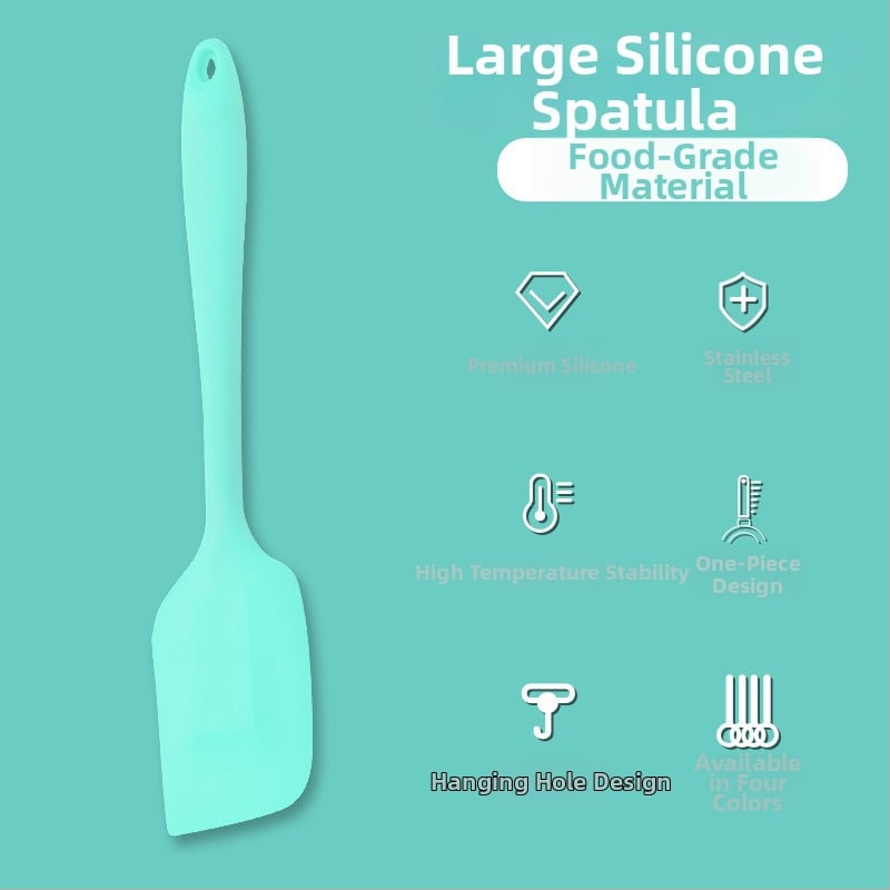Spatulă din silicon integrată, rezistentă la temperaturi înalte, spatulă pentru cremă de tort, unealtă de coacere și amestecare