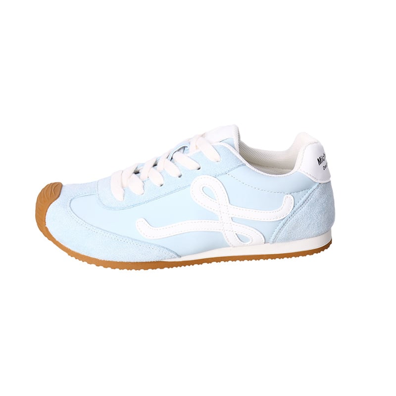 Női színblokkolt valódi bőrből készült sneaker, belső magasságot növelő talppal, könnyű mindennapi viseletre és futáshoz