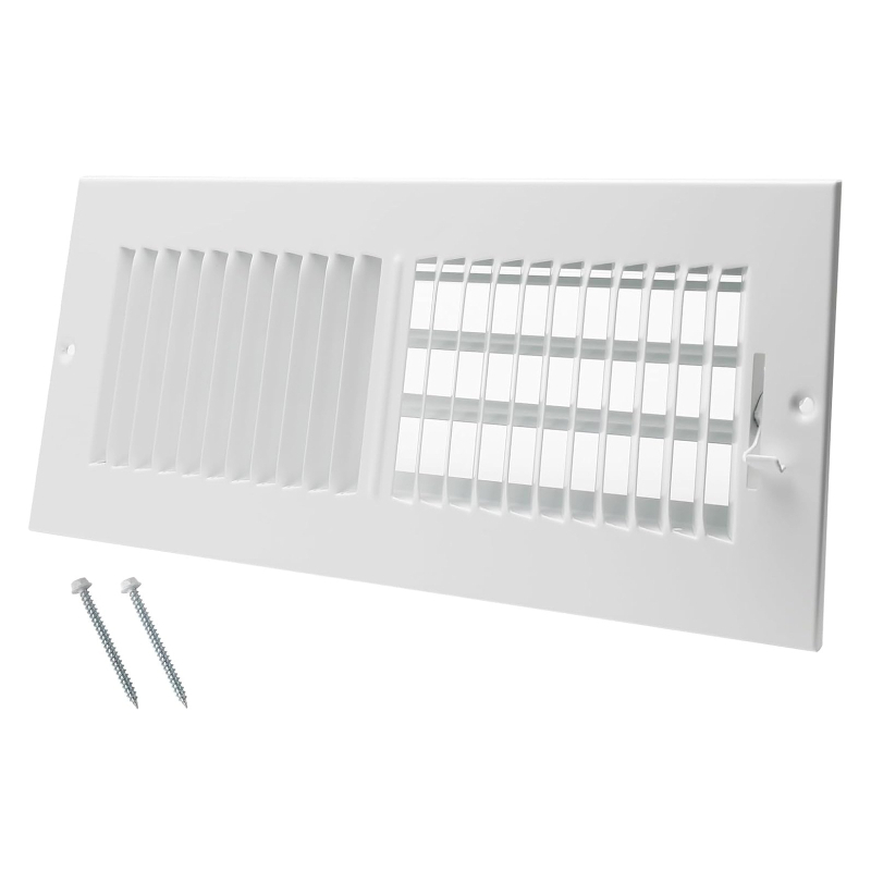 Capac de ventilație cu grilă, bidirecțional, din oțel solid, ieșire de aer HVAC reglabil