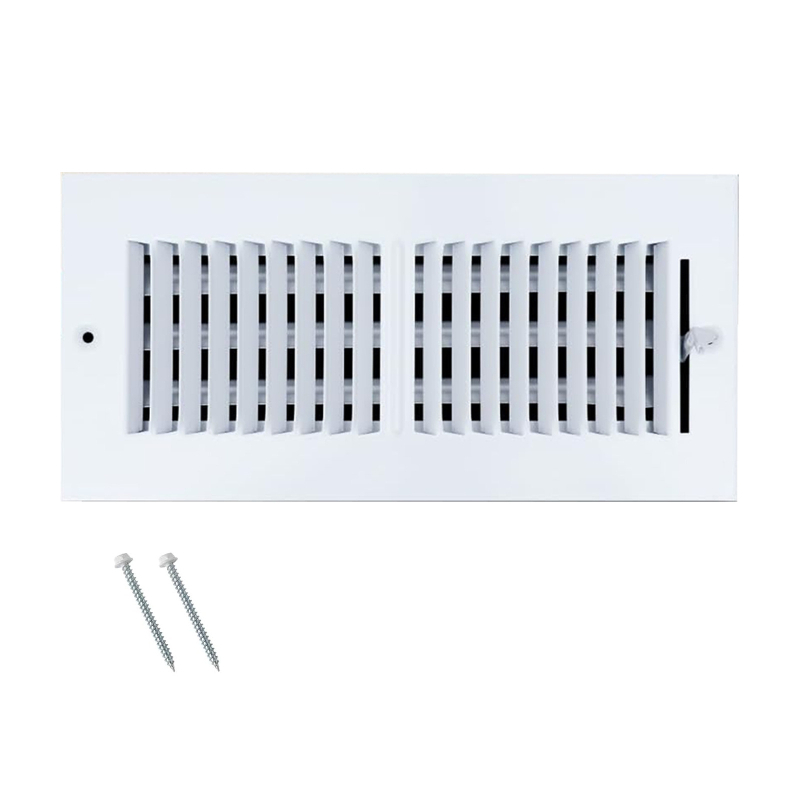 Capac de ventilație cu grilă, bidirecțional, din oțel solid, ieșire de aer HVAC reglabil