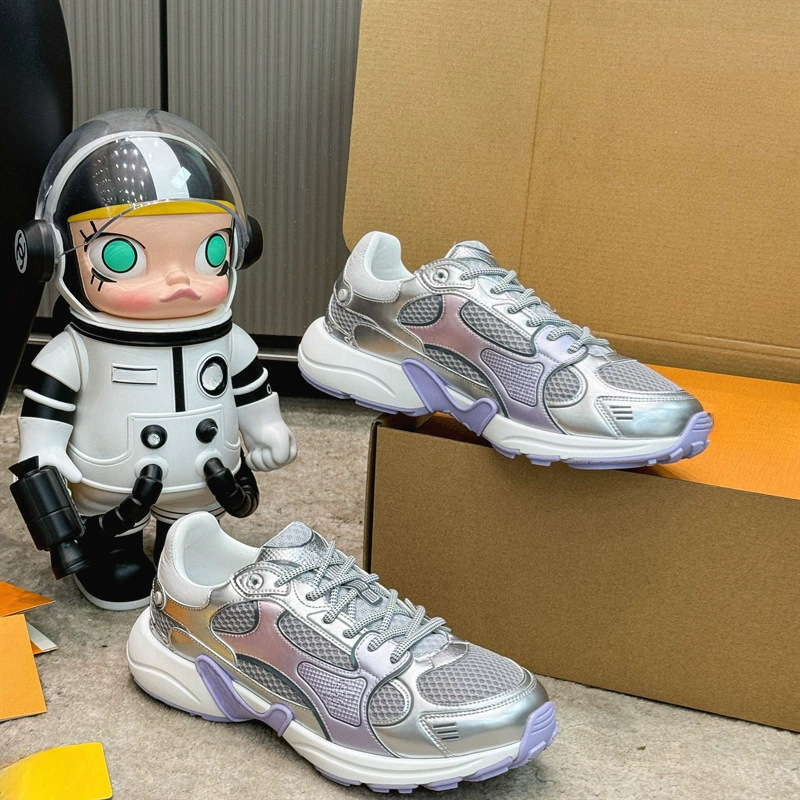 Magasító talpú dad shoes stílusú sportcipő, lélegző hálós felső, fehér női sportcipő