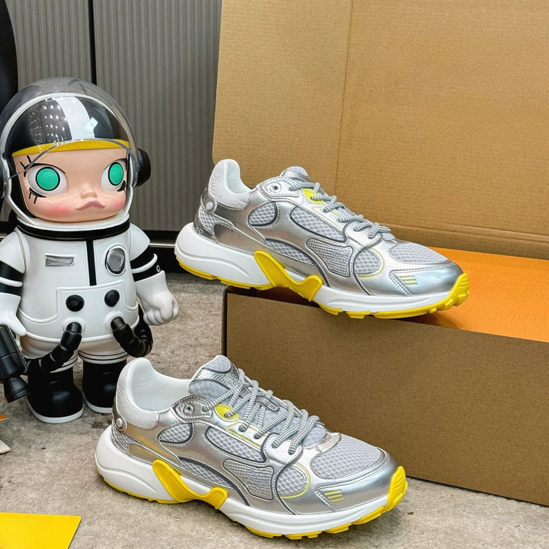 Magasító talpú dad shoes stílusú sportcipő, lélegző hálós felső, fehér női sportcipő