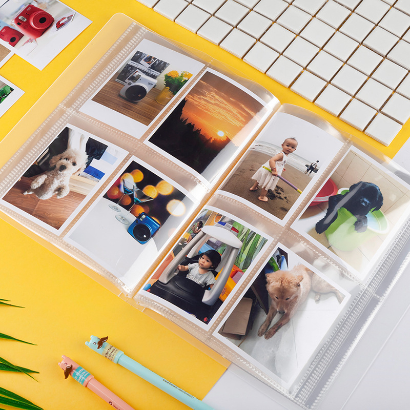 Album foto cu 9 buzunare, pagini de inserție pentru carduri Polaroid de 4-inch, 5-inch și 6-inch și 3-inch carduri educaționale