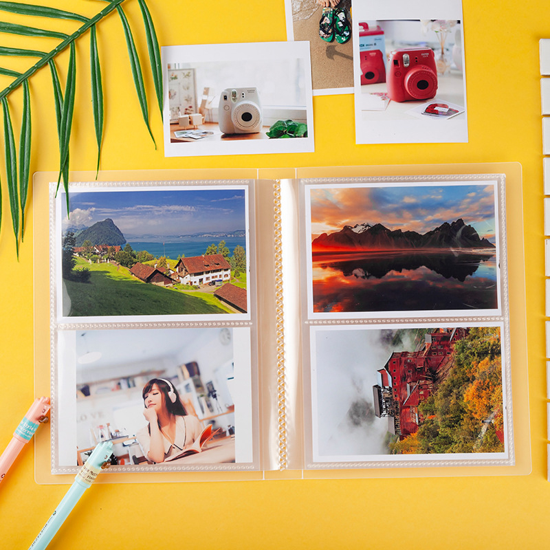 Album foto cu 9 buzunare, pagini de inserție pentru carduri Polaroid de 4-inch, 5-inch și 6-inch și 3-inch carduri educaționale