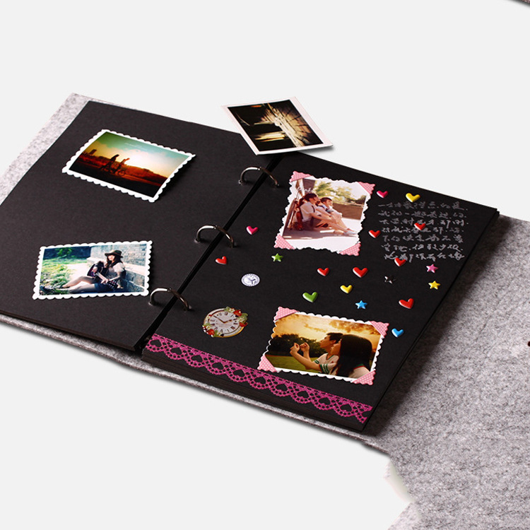 Album foto DIY din fetru — album lipibil personalizat pentru creșterea copilului și amintire de cuplu