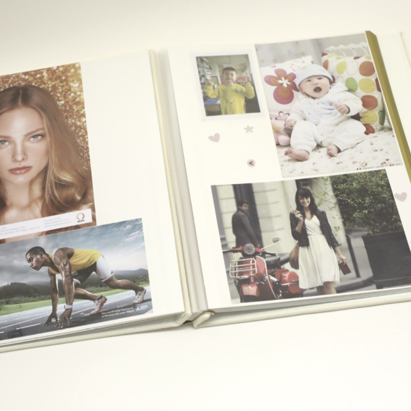 Album foto din piele PU, pagini autoadezive laminate, capacitate mare, 12 inci, album DIY memorabil