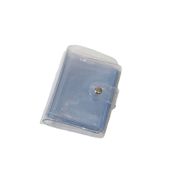 Album foto transparent în stil coreean minimalist, copertă PVC, 3 inch, mini album portabil pentru Polaroid, 18 pagini