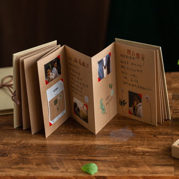 Album foto DIY în stil acordeon cu pagini pliabile – cadou handmade pentru cupluri