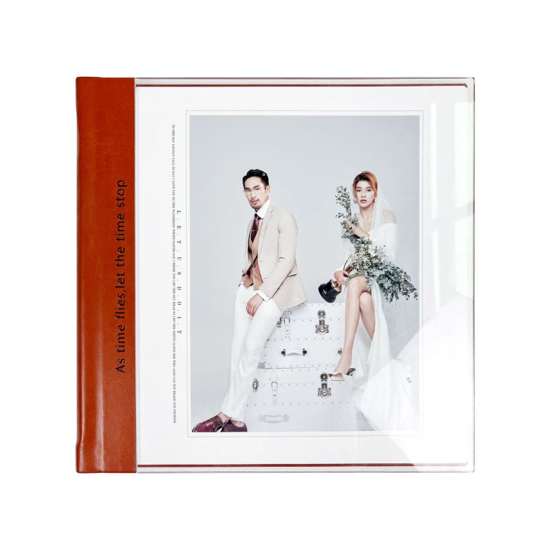 Album foto de nuntă din acrilic transparent, personalizat, pentru ședințe foto, călătorii și absolvire