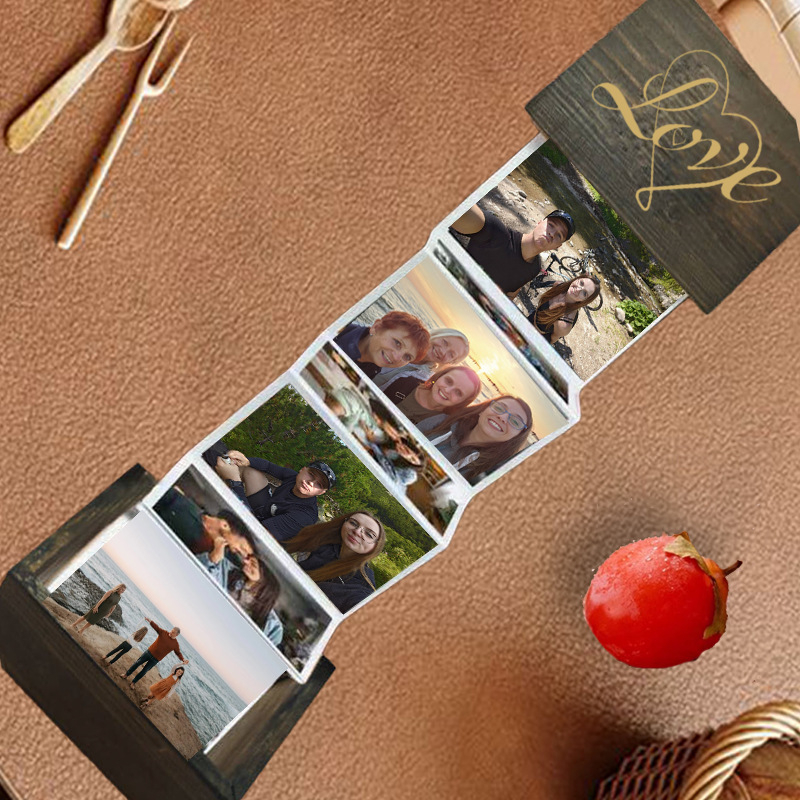 Album foto în stil acordeon, pliabil, DIY personalizat, cadou pentru prieteni și cele mai bune prietene