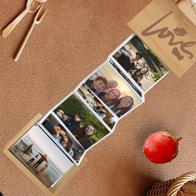 Album foto în stil acordeon, pliabil, DIY personalizat, cadou pentru prieteni și cele mai bune prietene