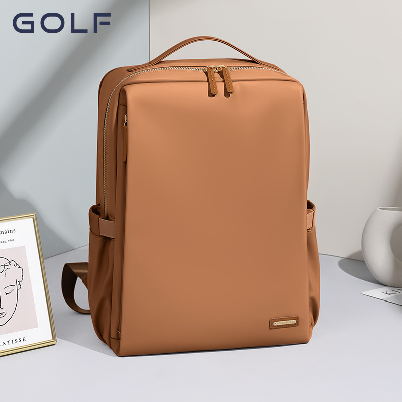 GOLF ženski platneni ruksak, jednostavan gradski stil, velika kapaciteta, 15,6-inčni ruksak za laptop