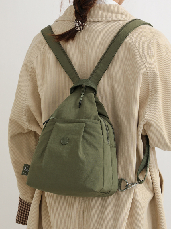 Ženski platneni ruksak, kompaktni višefunkcionalni putni ruksak, ležernog stila, dvije pretince, crossbody za svakodnevno nošenje