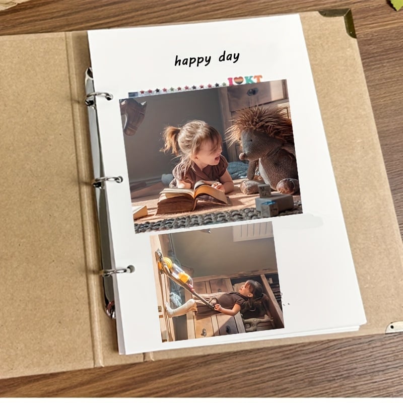 Album foto cu trei găuri, DIY pentru copii, capacitate mare