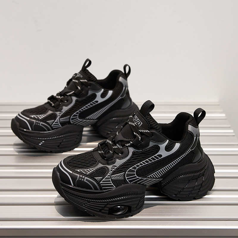 Női ezüst színű vastag talpú dad shoes – 2024-es modell, könnyű, mindennapi sportcipők