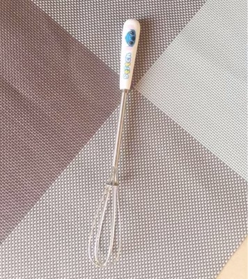 Bețișor de ouă manual cu mâner ceramic, compact, din oțel inoxidabil, pentru prăjituri și fursecuri