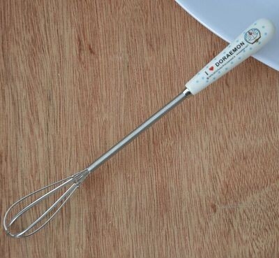 Bețișor de ouă manual cu mâner ceramic, compact, din oțel inoxidabil, pentru prăjituri și fursecuri