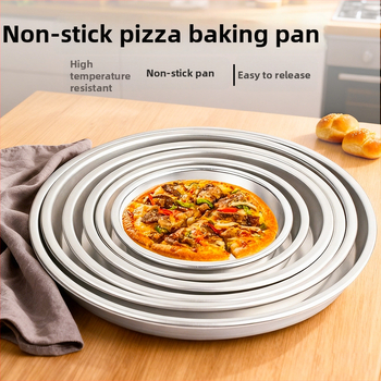 Anodizovaná panvica na pizzu, priemer 5–10 palcov, hlboká a plytá okrúhla forma na pečenie, odolný hliníkový zliatina
