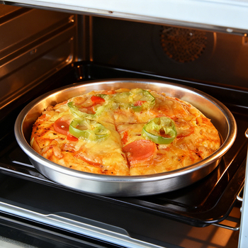 Tigaie de pizza anodizată, diametru 5–10 inch, rotundă, adâncă și plată, din aliaj durabil de aluminiu