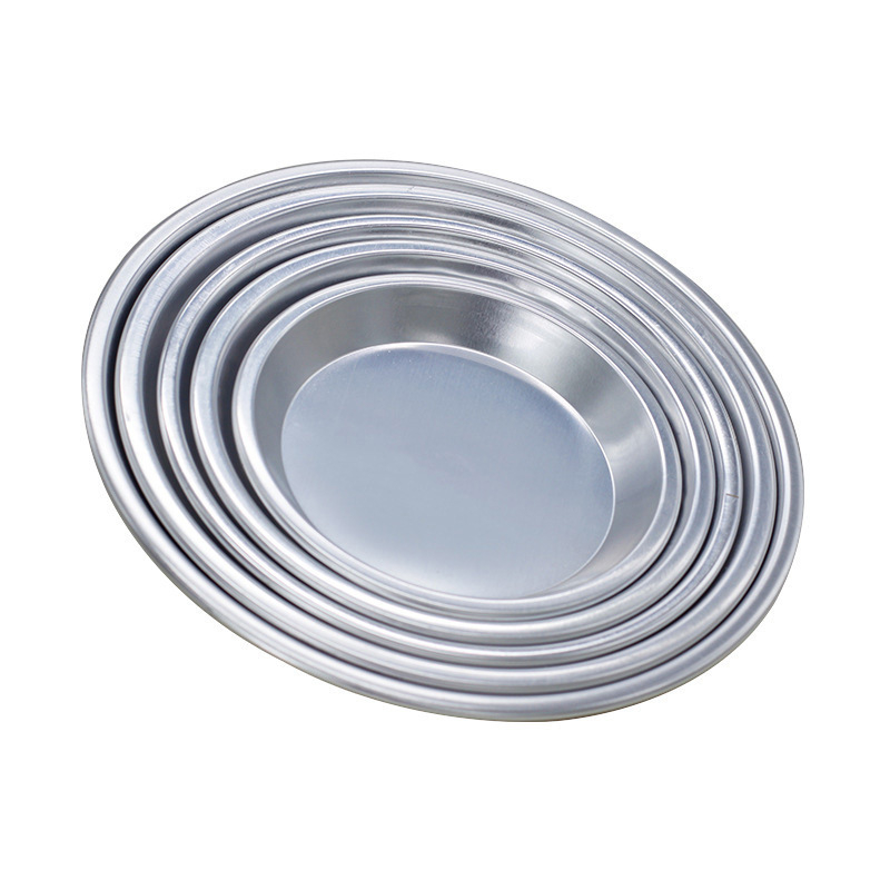 Tigaie de pizza anodizată, diametru 5–10 inch, rotundă, adâncă și plată, din aliaj durabil de aluminiu