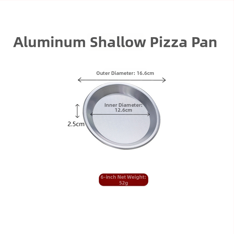 Anodizovaná panvica na pizzu, priemer 5–10 palcov, hlboká a plytá okrúhla forma na pečenie, odolný hliníkový zliatina