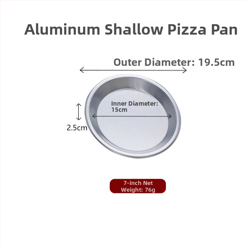 Anodizovaná panvica na pizzu, priemer 5–10 palcov, hlboká a plytá okrúhla forma na pečenie, odolný hliníkový zliatina