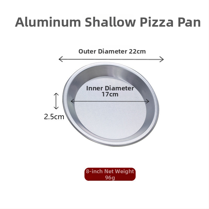 Anodizovaná panvica na pizzu, priemer 5–10 palcov, hlboká a plytá okrúhla forma na pečenie, odolný hliníkový zliatina