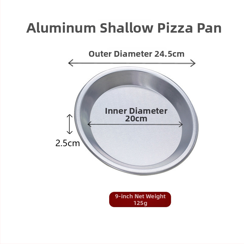 Anodizovaná panvica na pizzu, priemer 5–10 palcov, hlboká a plytá okrúhla forma na pečenie, odolný hliníkový zliatina